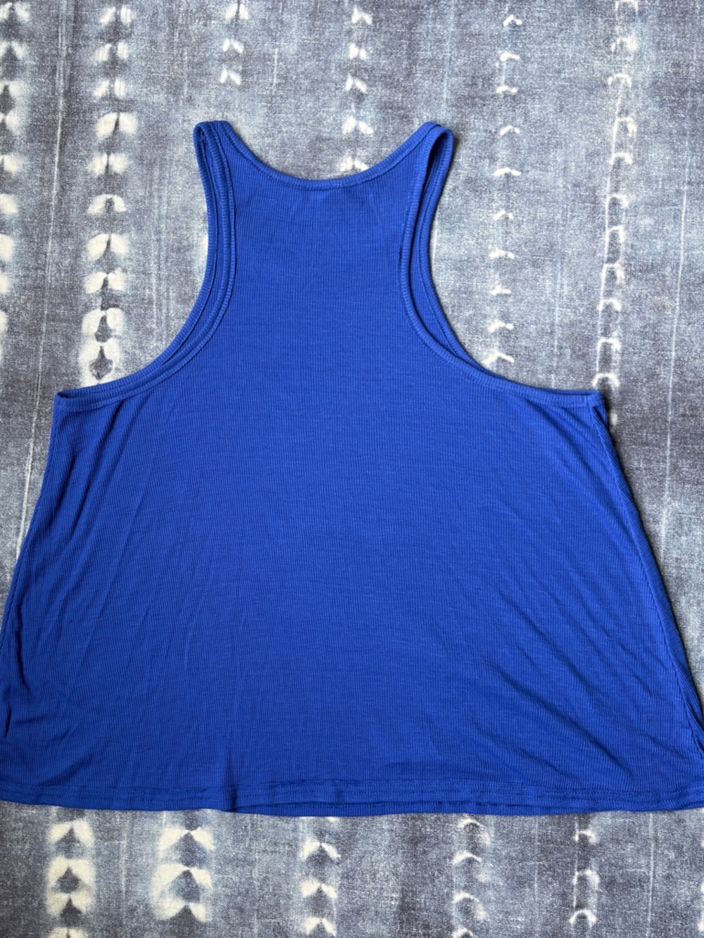Intimately Free People Blue Ribbed Racerback Tank Top (L) - Picture 3 of 3